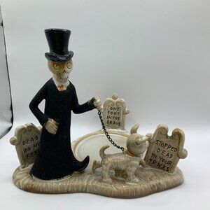Yankee Candle Halloween Boney Bunch 2012 Graveyard Dog Walk Jar Candle Holder